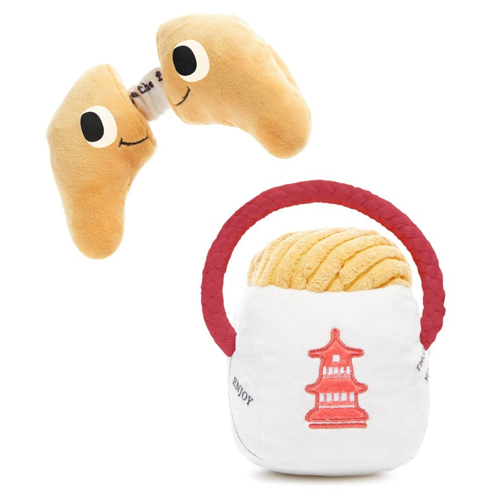 Chew Mein & Furtune Cookie Plush Dog Toy - 2 Pcs