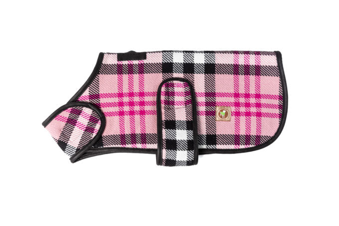 Pink Plaid Blanket Dog Coat