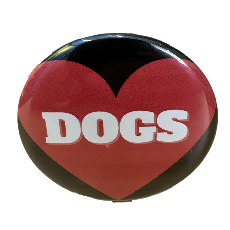 Heart Dogs Button