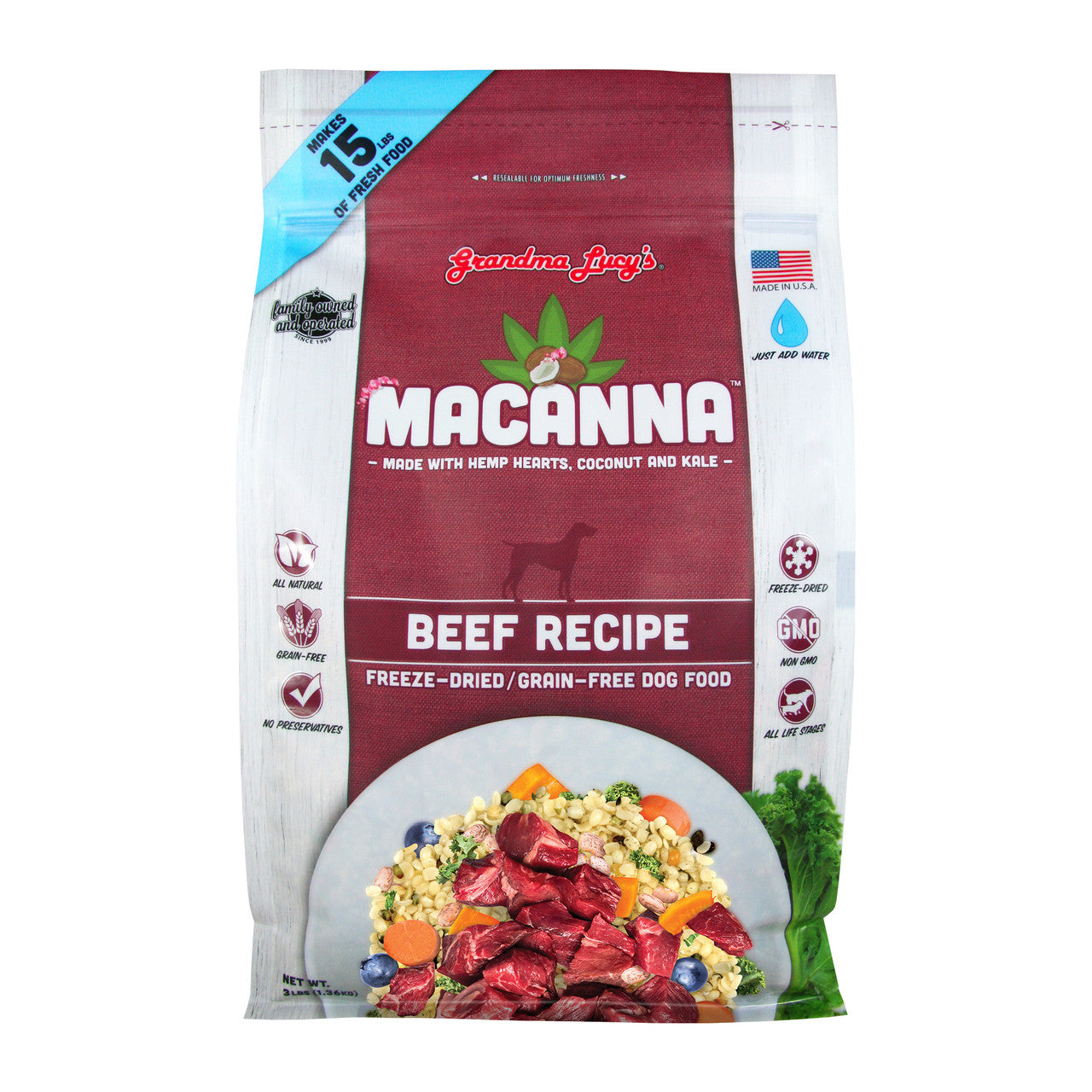 Macanna Beef Freeze-Dried Dog Food