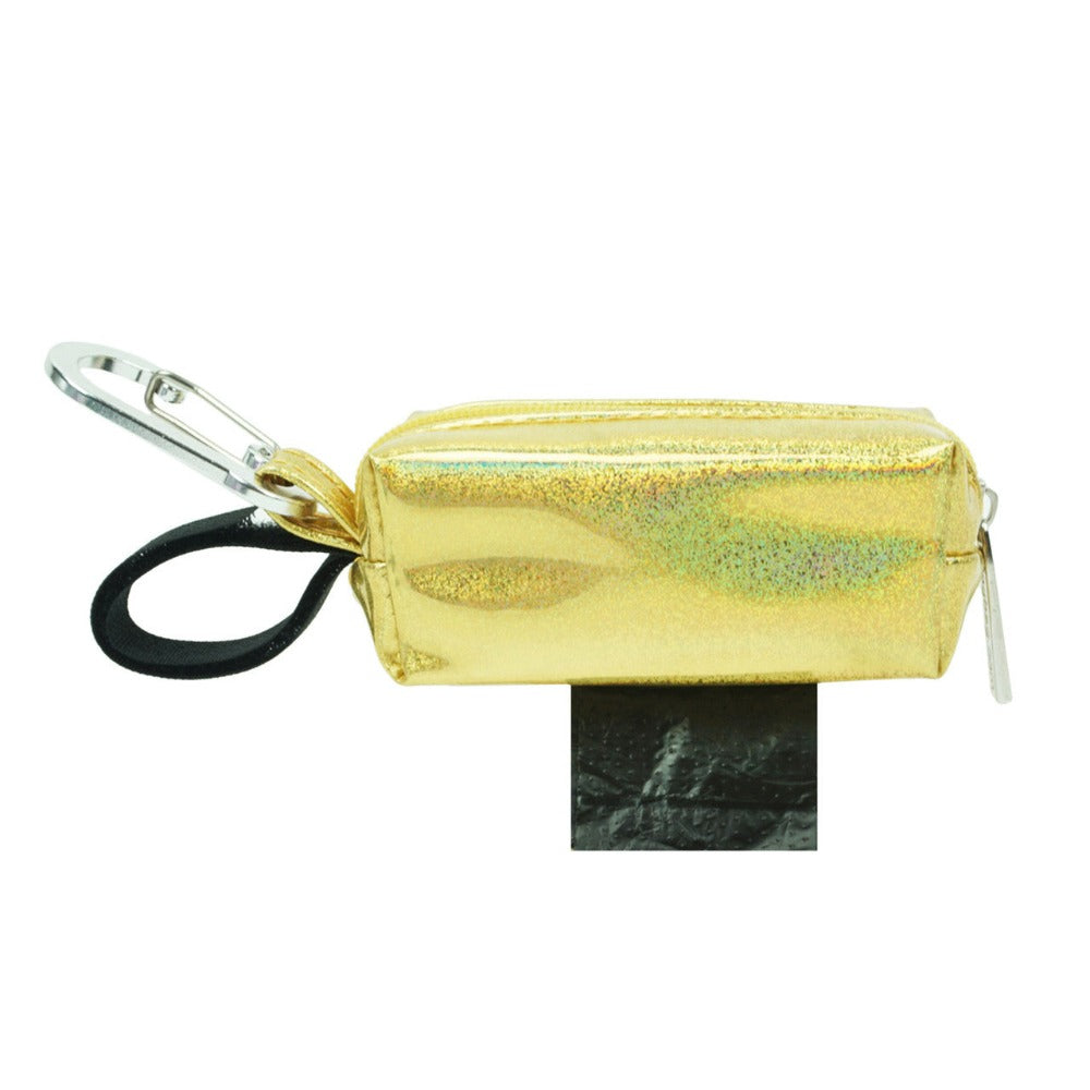 Holographic Deluxe Gold Sparkle Duffel Poop Bag