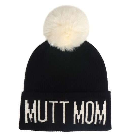 Mutt Mom Black/White Hat