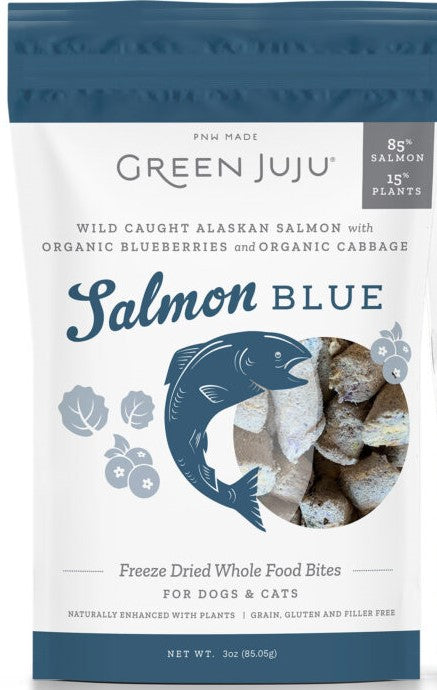 Green Juju Salmon Blue Freeze Dried Whole Food Bites