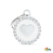 My Family Glam White Heart Circle Strass ID Tag