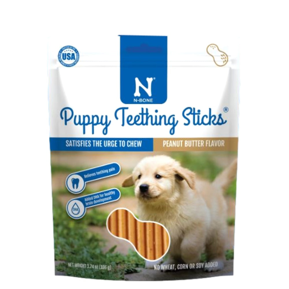 N-Bone Puppy Teething Sticks - Peanut Butter
