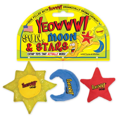 Ducky World Yeowww! Sun Moon & Stars Catnip Toys