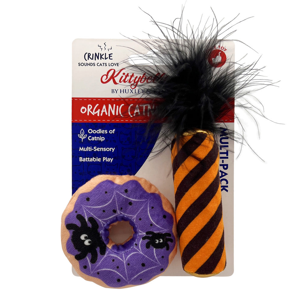 Spiderweb Donut & Black Flame Candle Toys 2pk