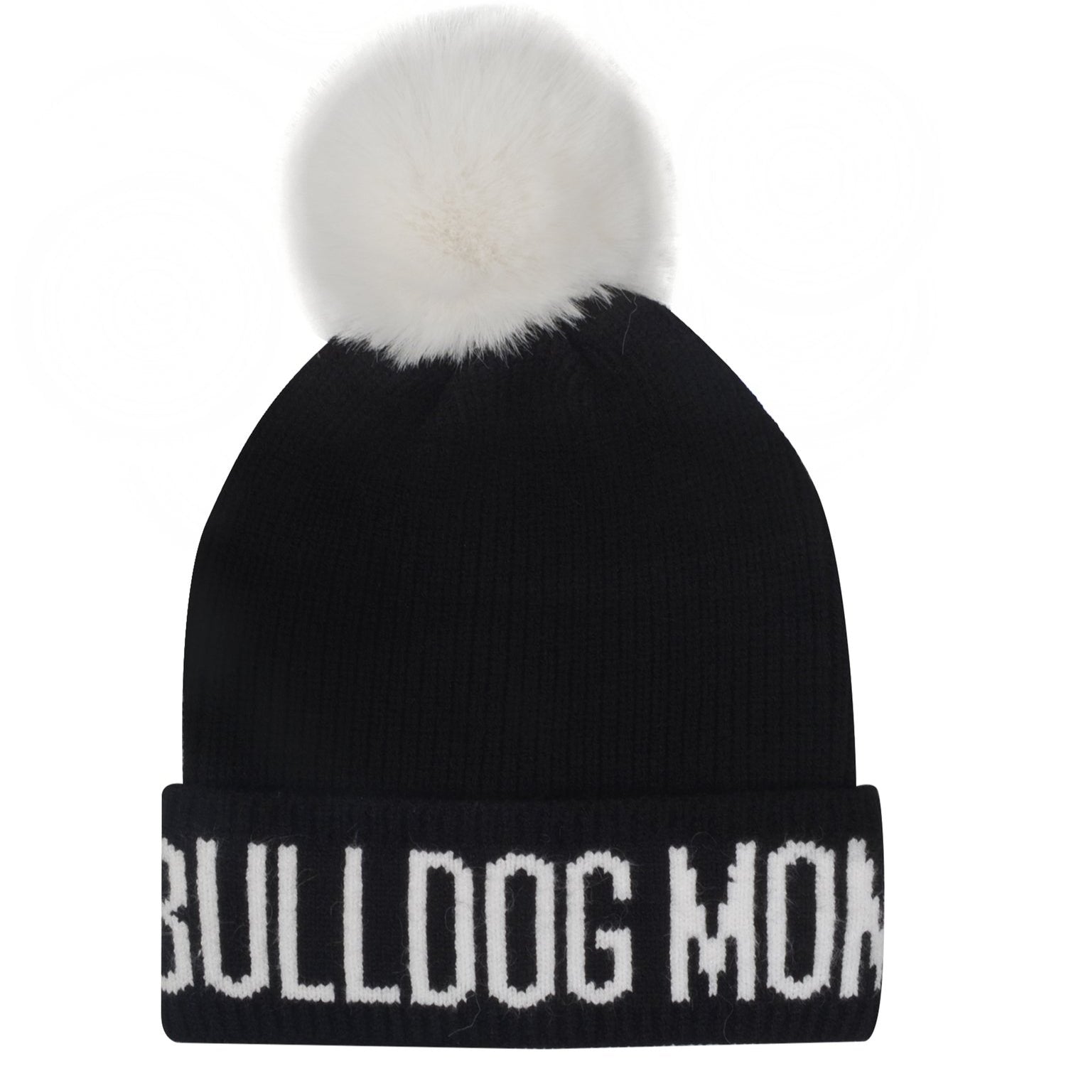 Bulldog Mom Black/White Hat