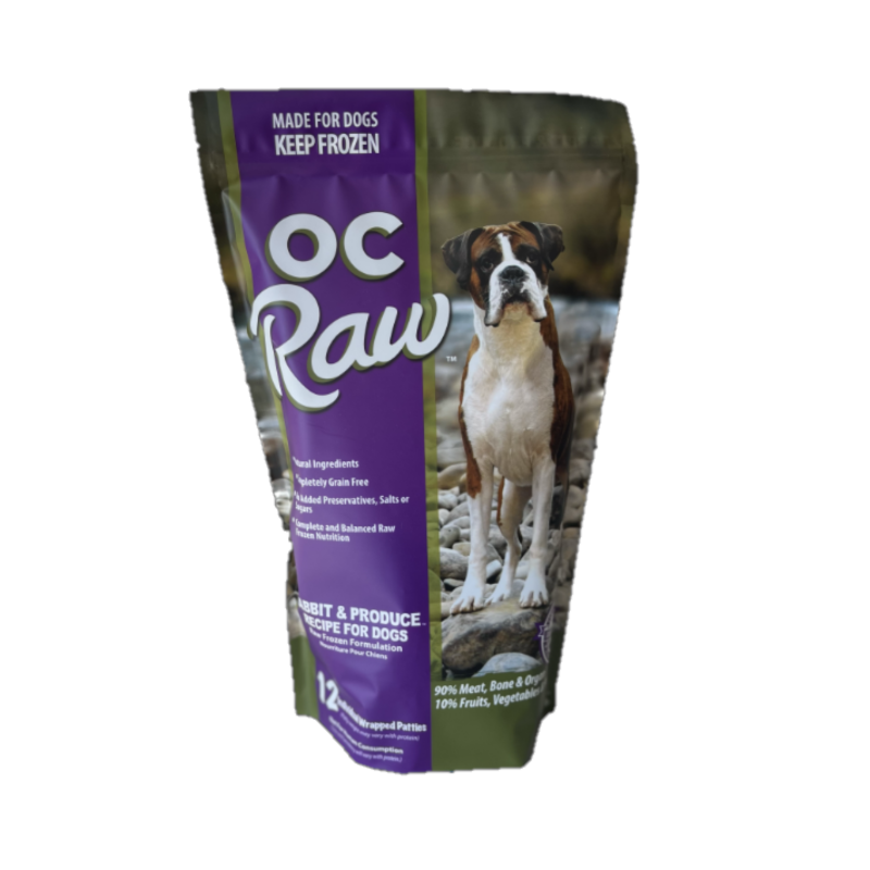 Rabbit and Produce Raw Frozen Formulation