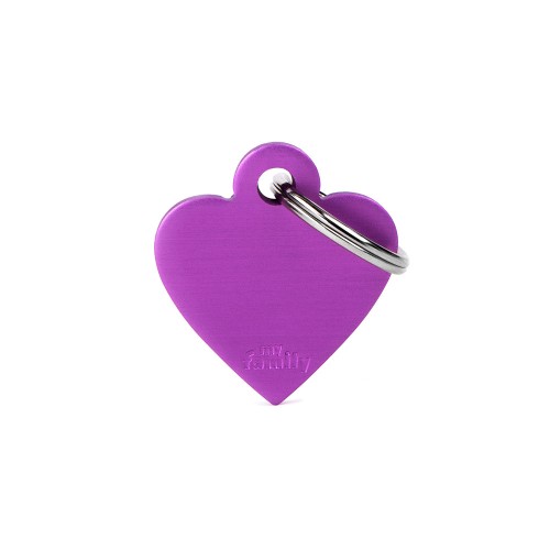 Small Purple Heart Aluminum Tag