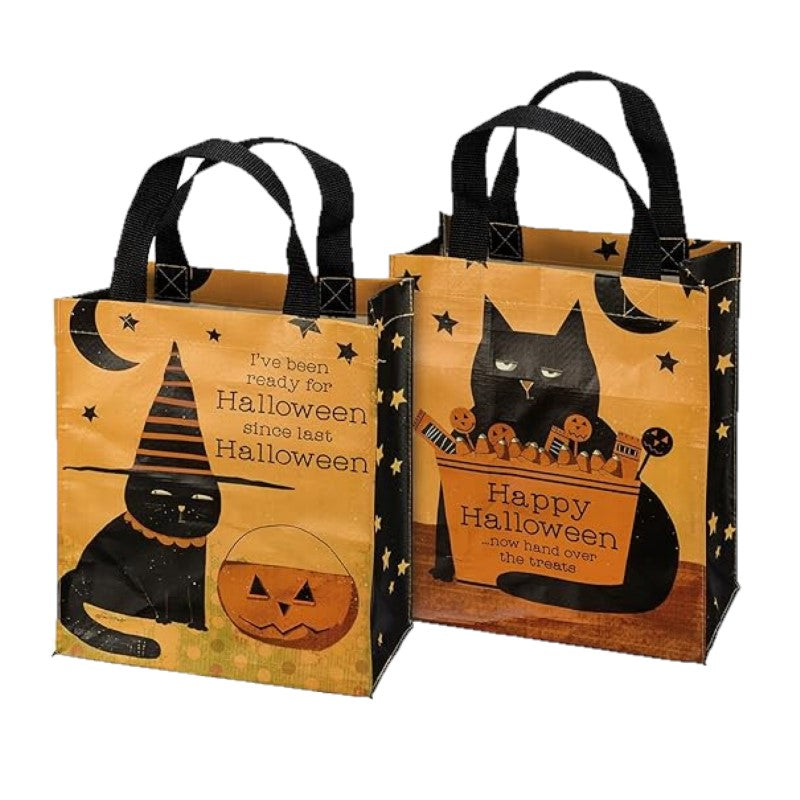 Double-Sided Halloween Tote - Cat