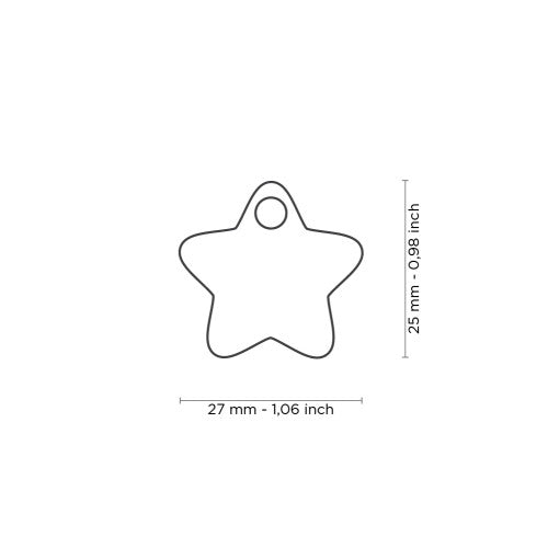 Charms Small Yellow Star Dog Tag