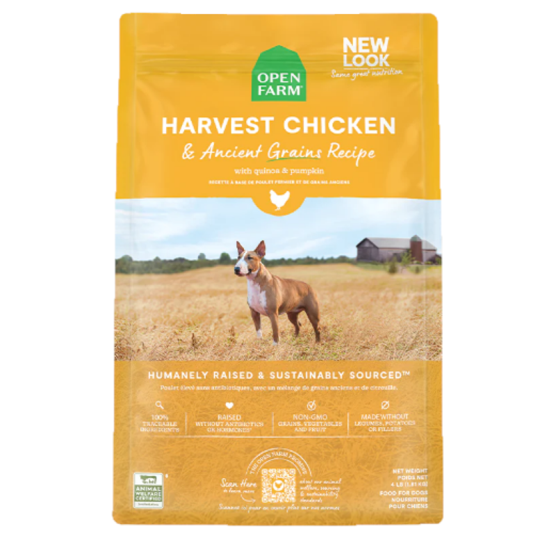 Open Farm Harvest Chicken Ancient Grains Dry Dog Food Two Bostons