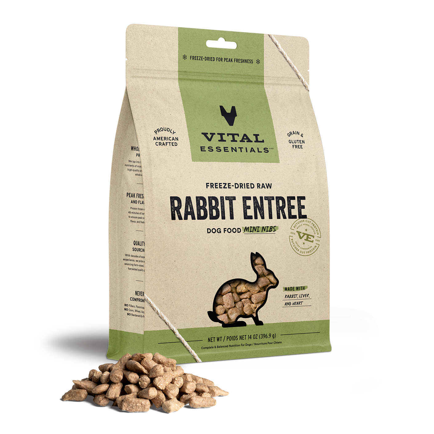 Vital Essentials Rabbit Freeze Dried Nibs