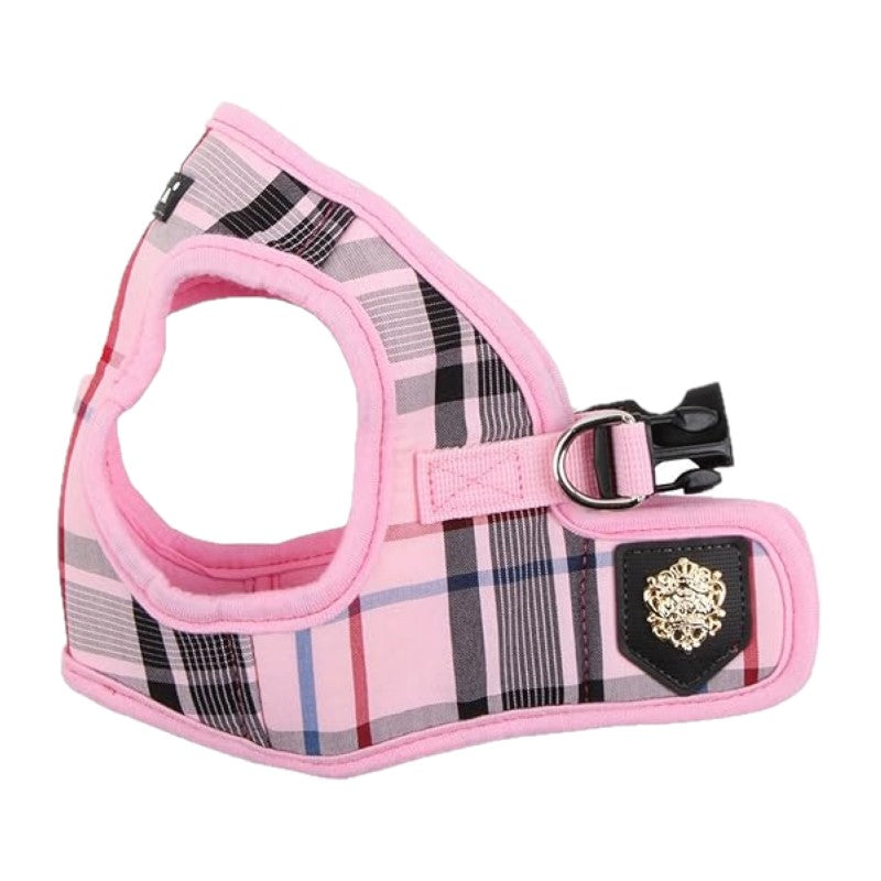 Pink Plaid Junior Soft Vest Dog Harness