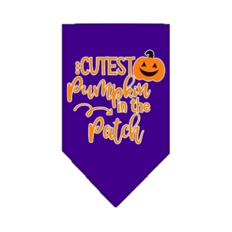 Cutest Pumpkin In The Patch Bandana - Purple