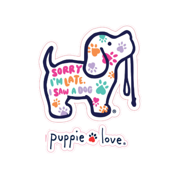 Sorry I'm Late Pup Decal