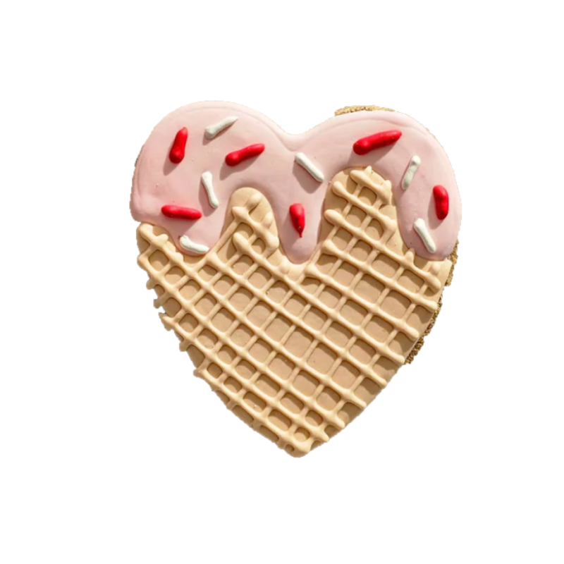Waffle Heart Valentine Cookie
