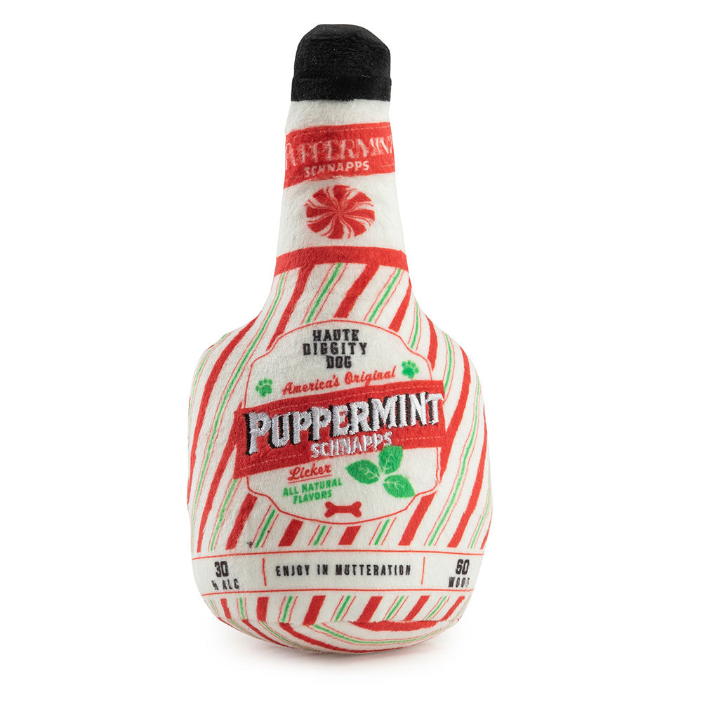 Puppermint Schnapps Bottle Plush Dog Toy