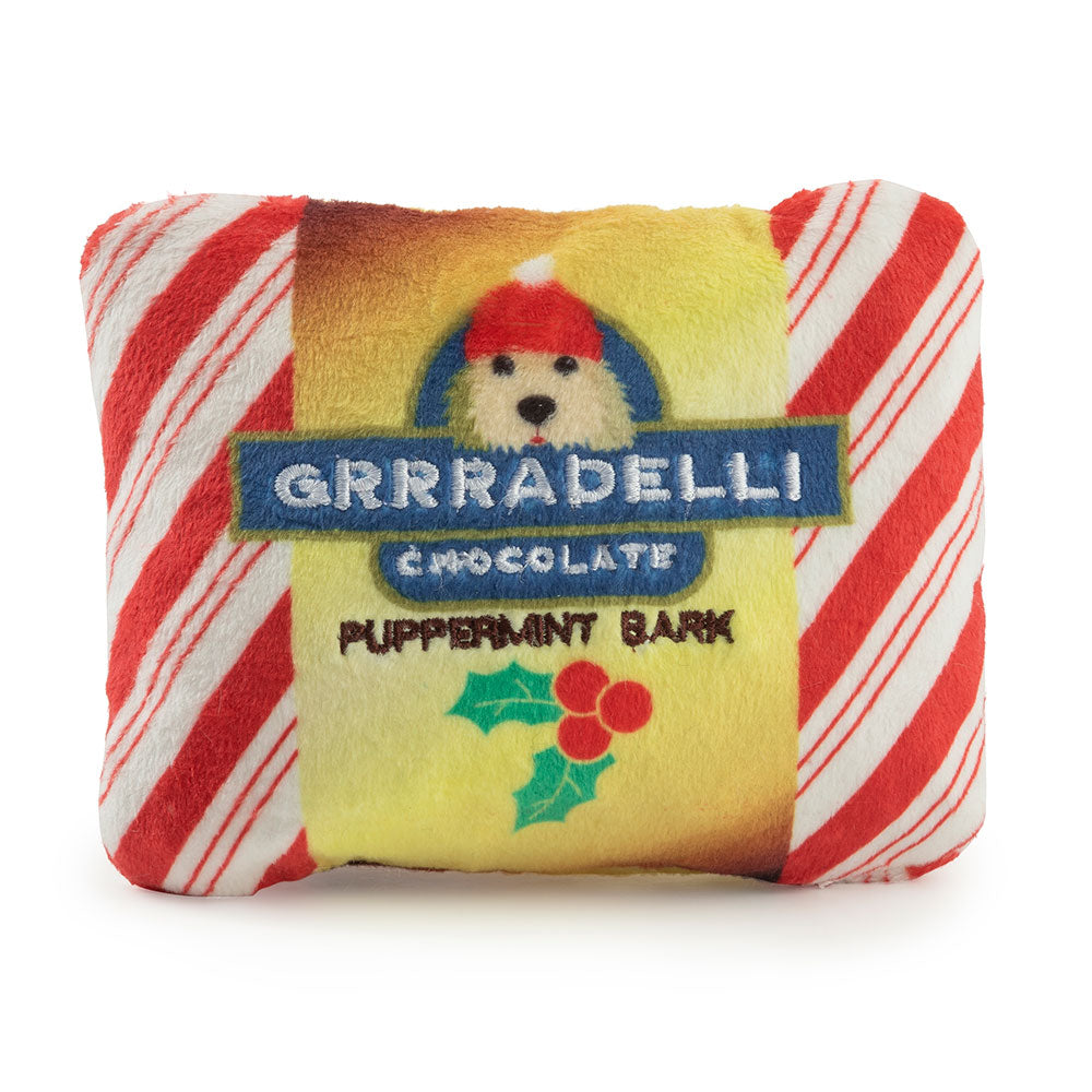 Grrradelli Puppermint Bark Square Plush Dog Toy
