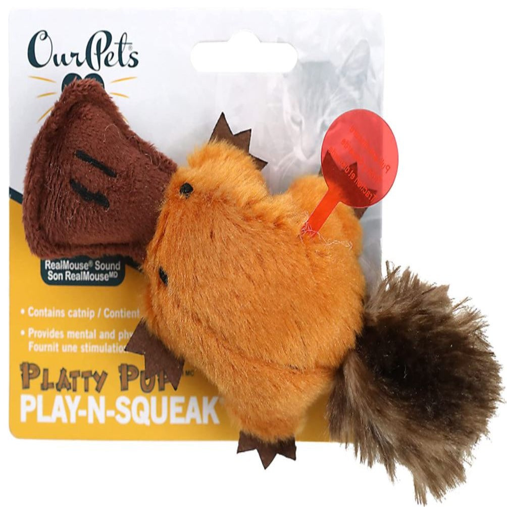 Play-N-Squeak Platty Pup Cat Toy