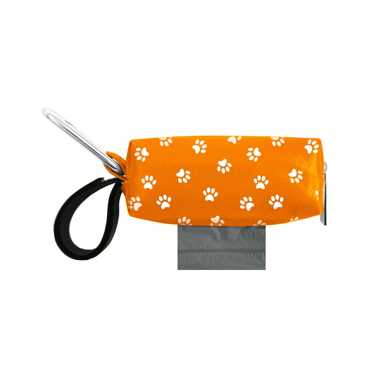 Doggie Walk Orange with White Paws Duffel Poop Bag