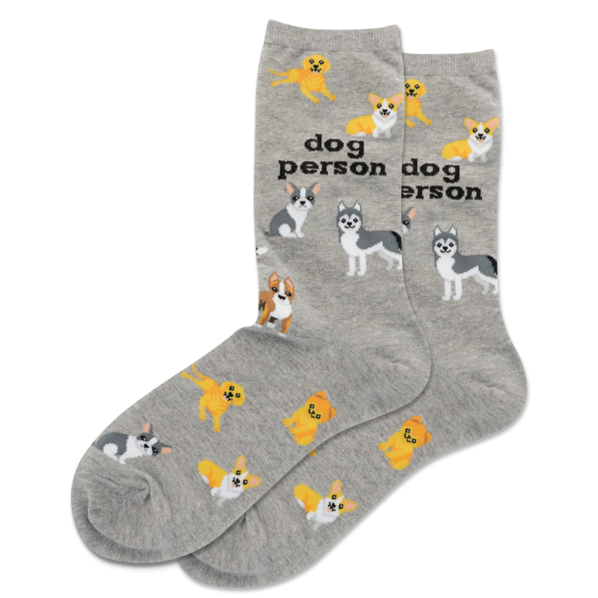 Dog Person Socks - Grey