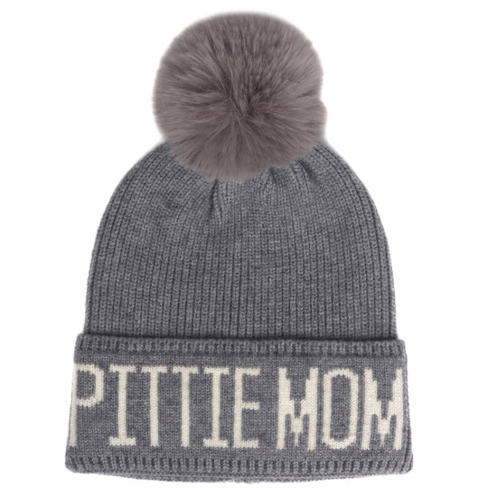 Pittie Mom Gray/White Hat