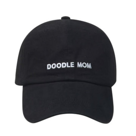 Doodle Mom Soft Cap Black