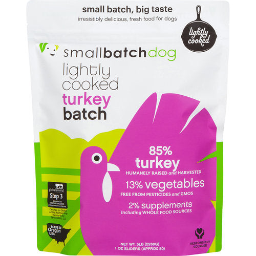 Turkey Batch Lightly Cooked Dog Food