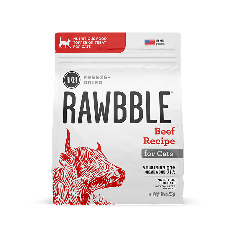 Rawbble Freeze Dried Cat Food Beef Recipe