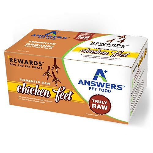 Answers Pet Food Rewards Fermented Raw Organic Chicken Feet