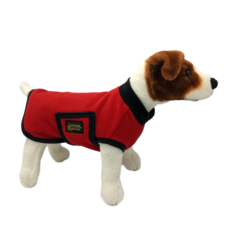 Apache River Red Fleece Dog Coat