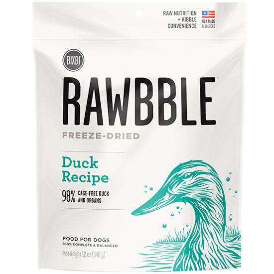 Rawbble Duck Freeze Dried Dog Food Two Bostons