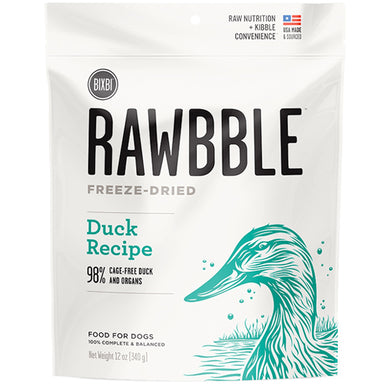 BIXBI Pets Rawbble Duck Freeze-Dried Dog Food