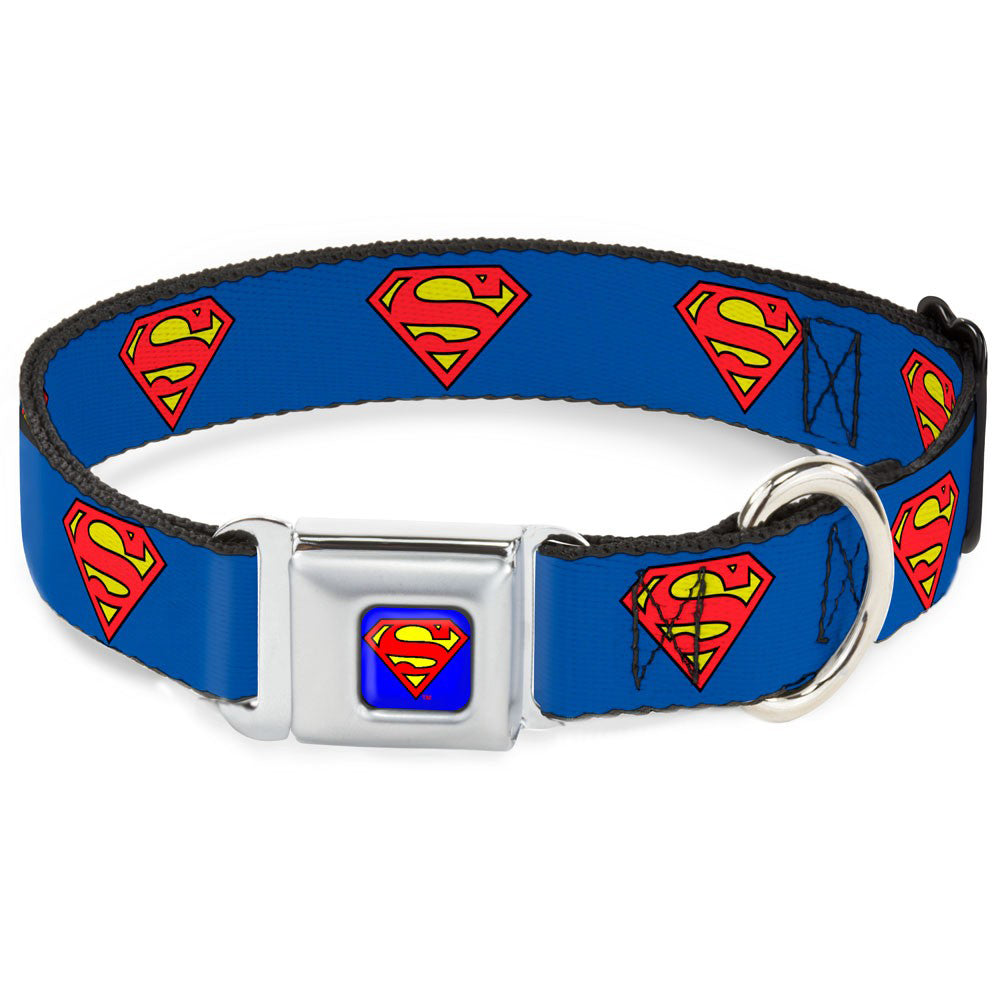 Buckle Down Superman Blue Shield Collar