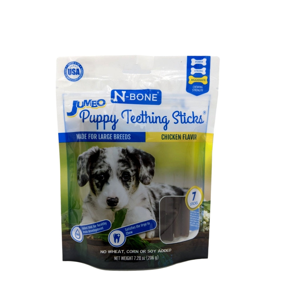 N-Bone Jumbo Puppy Teething Sticks - Chicken