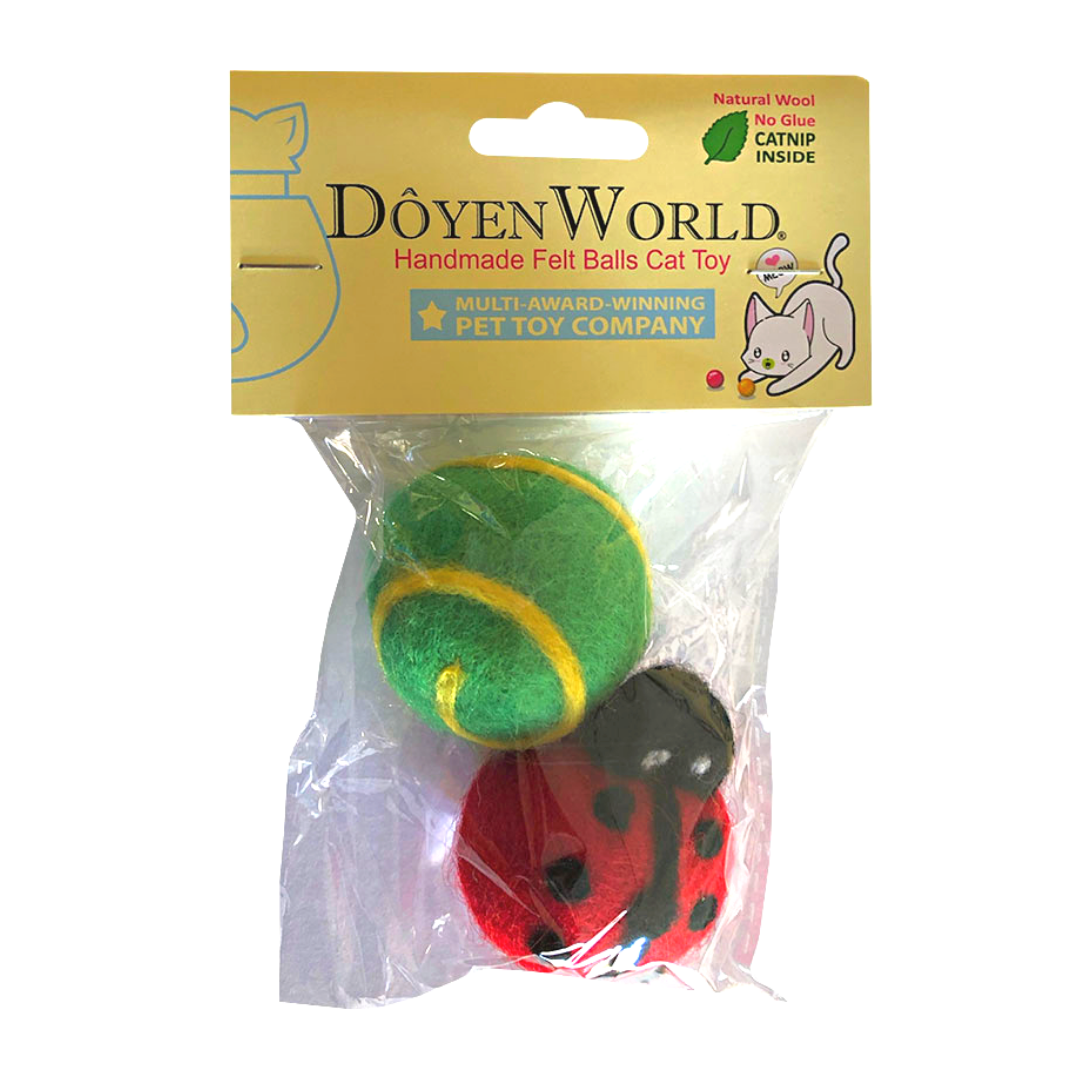 Felted Ball & Ladybug Toy Set