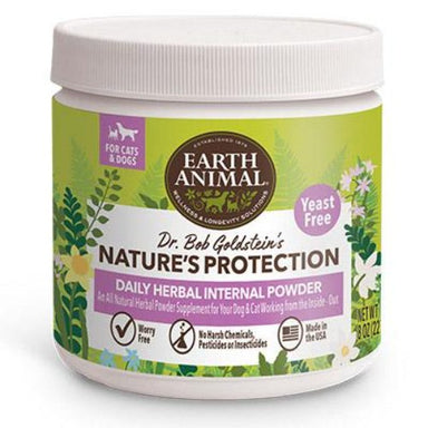 Earth Animal Nature's Protection Daily Herbal Internal Powder for Flea & Tick Protection