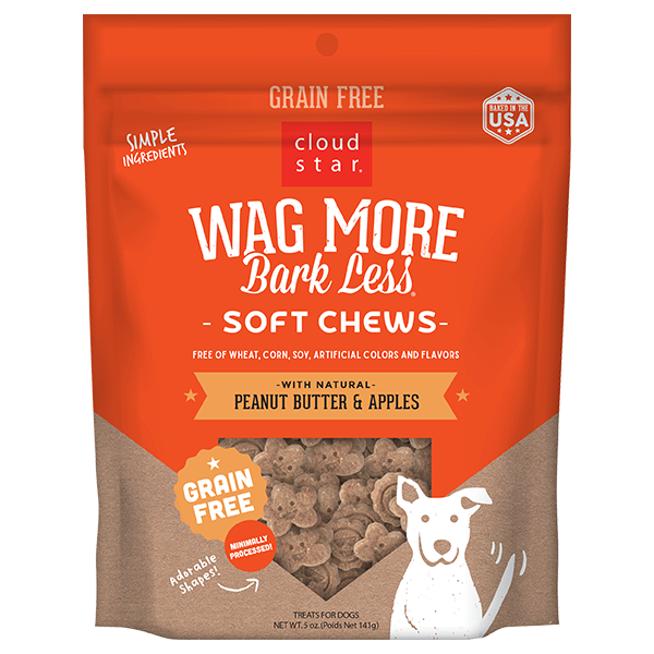Wag More Bark Less Soft & Chewy Grain Free Peanut Butter & Apples