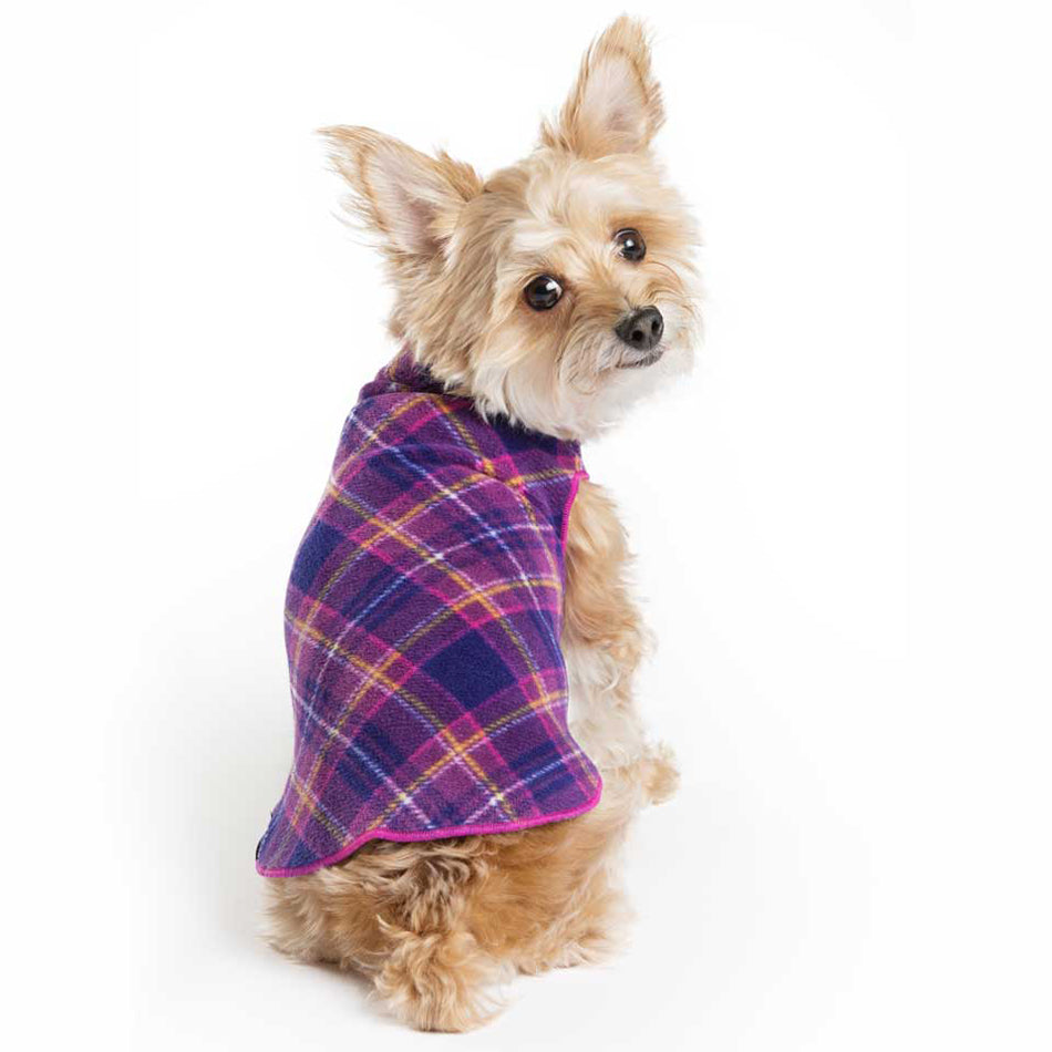 Gold Paw Series Mulberry Plaid Stretch Fleece Pullover