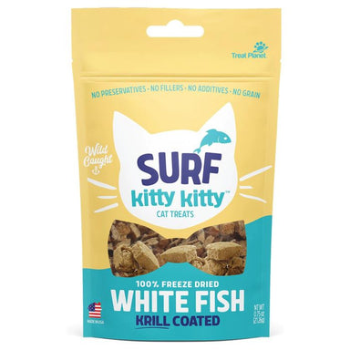 Treat Planet Surf Kitty Kitty White Fish Krill Coated Freeze Dried Cat Treats