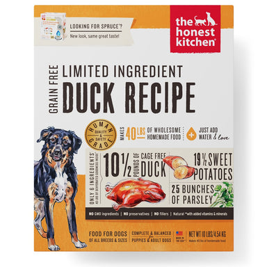 The Honest Kitchen Grain Free Limited Ingredient Duck Recipe