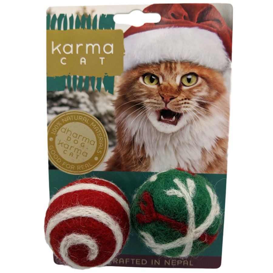 Dharma Dog Karma Cat Holiday Ball 2-Pack