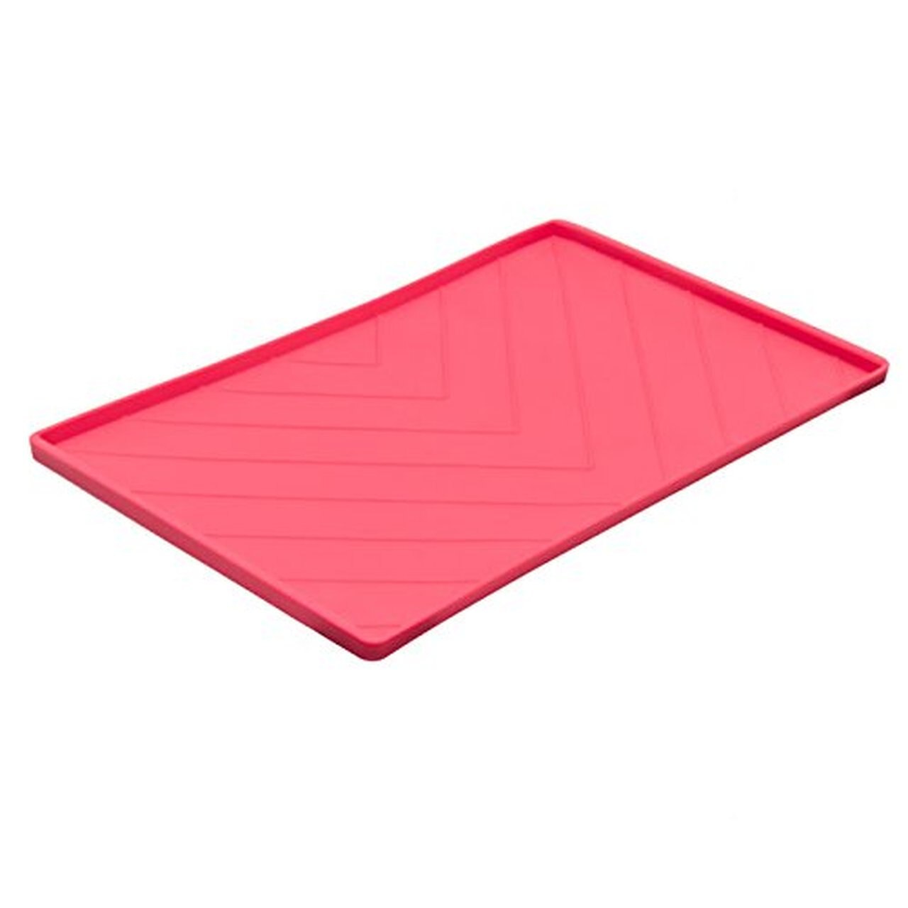 checked Silicone Bowl Mat with Raised Edge - Large Size Image 3