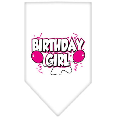Mirage Pet Products White Birthday Girl Bandana