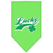 Mirage Pet Products Lime Green Lucky Swoosh Screen Print Bandana