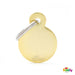 My Family Small Round In Gold Plated Brass ID Tag