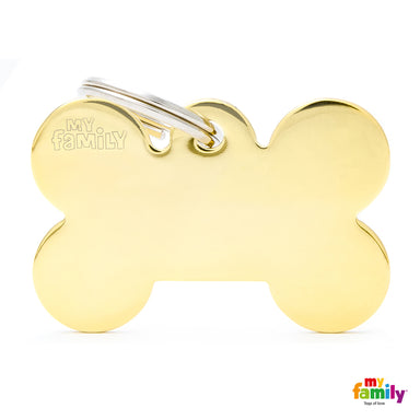 My Family Golden Brass Plated Large Bone