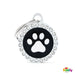 My Family Glam Paw Black Circle Strass ID Tag